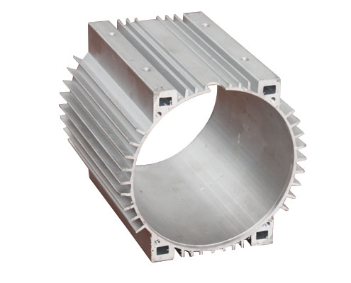 大截面铝型材机壳挤压铝合金电机外壳6063/6061风冷铝合金壳体生产
