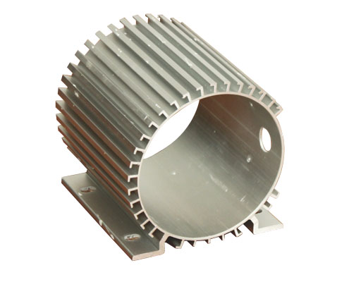 铝合金型材电机壳6063/6061挤压铝合金电机外壳风冷铝合金壳体